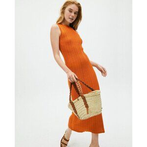 Breezy Sleeveless Knit Dress Clementine Orange
